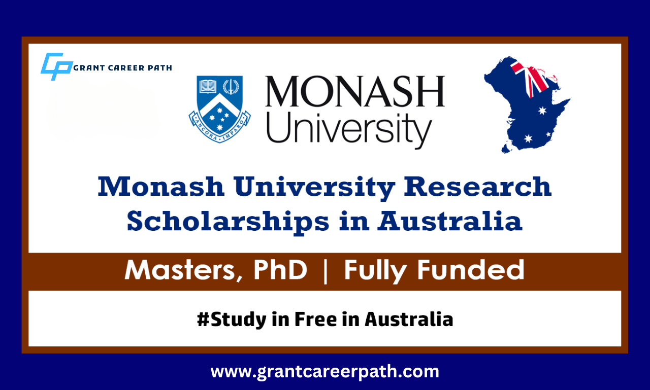 Monash University Research Scholarships in Australia 2024-25